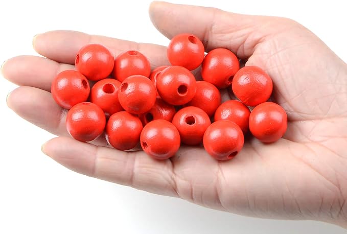 AD Beads Large Hole Wood Spacer Wooden Jewelry Making Bracelet Necklace - Image 3