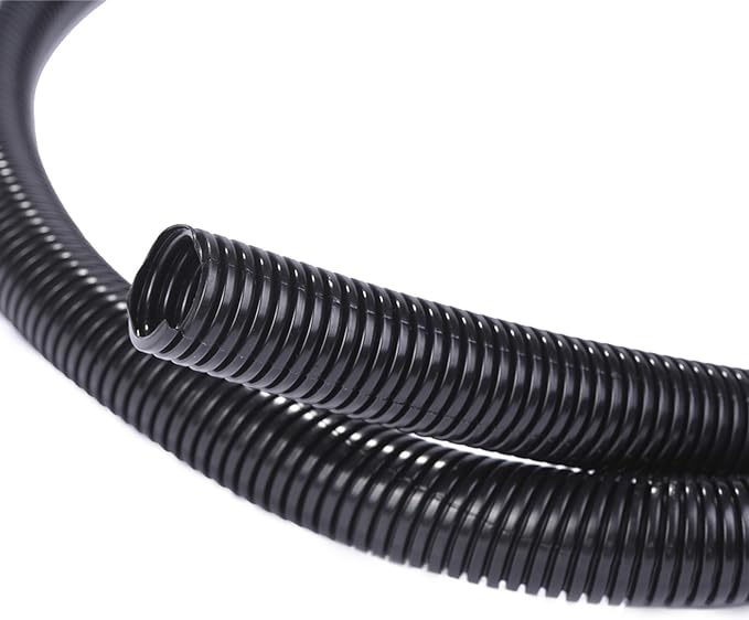 Alex Tech 25ft - 1/2 inch Split Wire Loom Tubing - Black by AlexTech