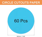 MECCANIXITY 60 PCS Dark Blue Circle Cutouts Paper, 8 Inch Round Cutouts - Image 2