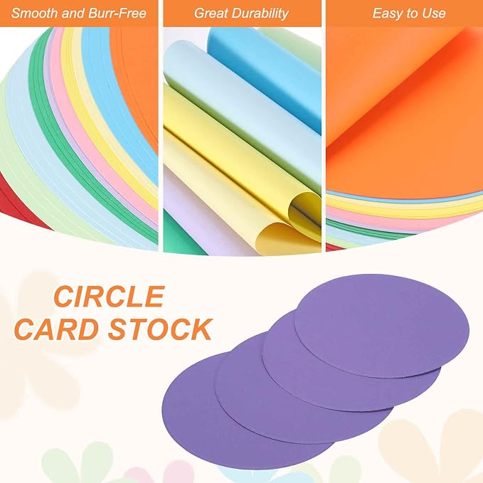 MECCANIXITY 24 Pcs Circle Card Stock, 2 Inch Round Cutouts Paper Thick - Image 3