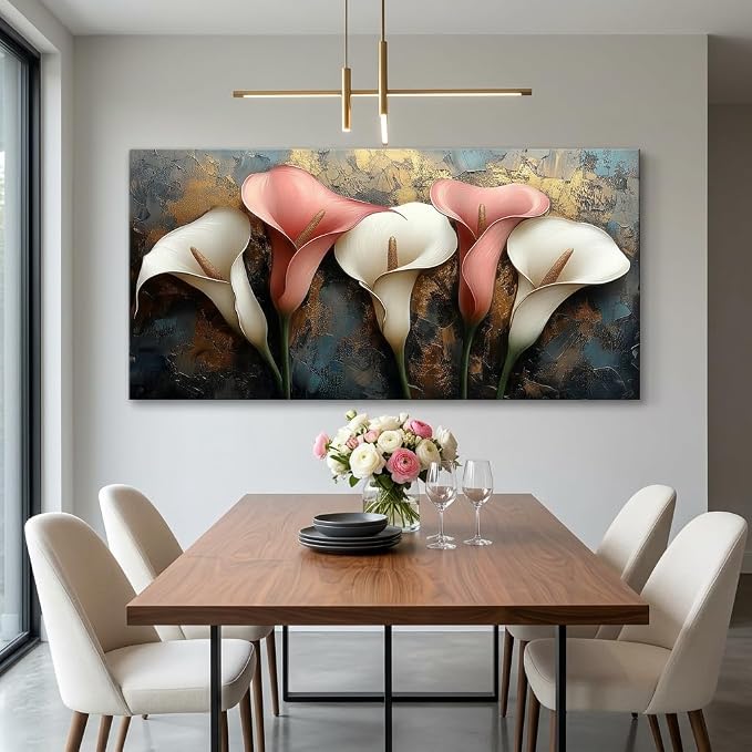 ZESTRILIA Luxury Calla Lily Canvas Wall Art, Modern Minimalist Glam Elegant - Image 2