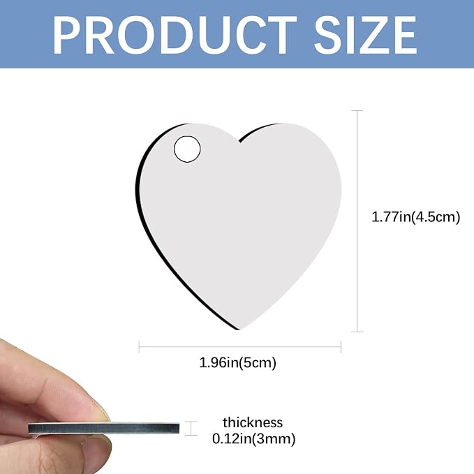 240Pcs Sublimation Keychain Blanks Double Sides 80 MDF Sublimation Keychains - Image 2