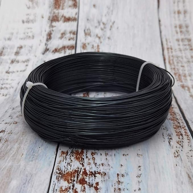 INSPIRELLE 18 Gauge 377 Feet Black Aluminum Craft Wire Bendable Metal Wire - Image 2