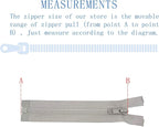 ANPURZII 2PCS #5 28 Inch Light Gray Separating Jacket Zippers - Image 2