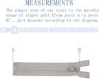 ANPURZII 2PCS #5 24 Inch Light Gray Separating Jacket Zippers - Image 2