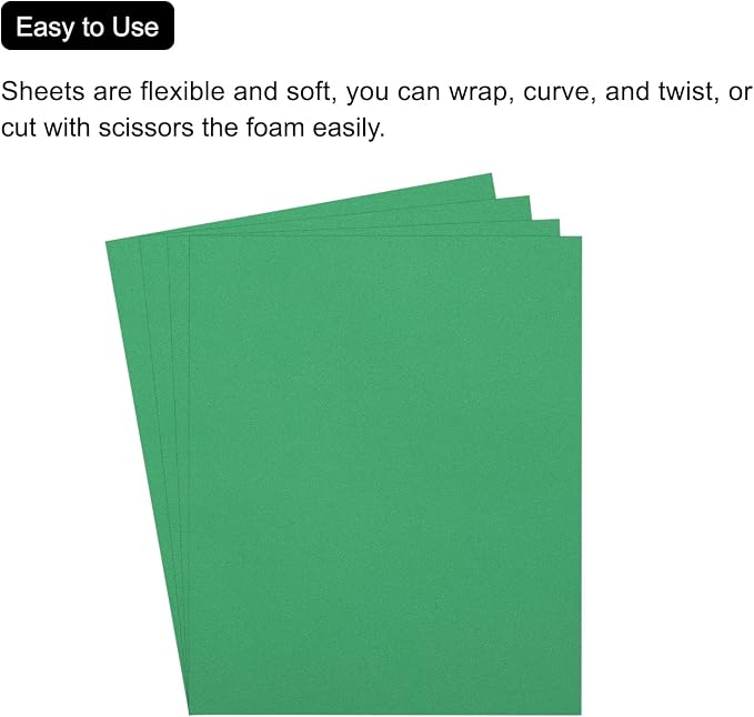 MECCANIXITY EVA Foam Sheets Emerald Green 19.7 Inch x 35.4 Inch 1mm Thick - Image 4