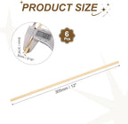MECCANIXITY 6Pcs Basswood Sticks, 3/16" x 3/16" x 12" Square Wooden Dowel Rods - Image 2