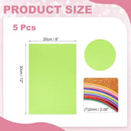 MECCANIXITY 5 Sheets Light Green Shiny Foam Sheets, 8 Inch x 12 Inch Sparkle - Image 2