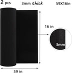 AMZQNART 2Pcs EVA Foam 3mm, Cosplay Foam 16x59 inch Black, High Density 90 kg/m³ - Image 2