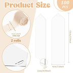 Yeaqee 100 Pcs Acrylic Bookmark Blanks Clear Bookmarks Acrylic Tags - Image 2