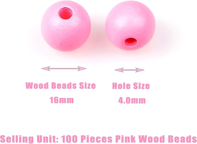 AD Beads Large Hole Wood Spacer Wooden Jewelry Making Bracelet Necklace - Image 2
