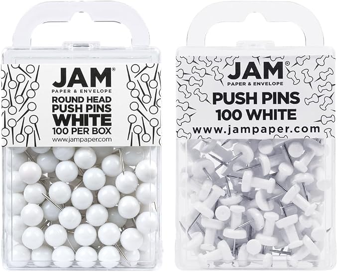 JAM PAPER Colorful Push Pins by JAMPaper