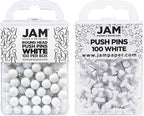 JAM PAPER Colorful Push Pins by JAMPaper
