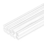 MECCANIXITY 10pcs Acrylic Square Rods 3/20" x 10" Clear Acrylic Dowel Rods by MECCANIXITY