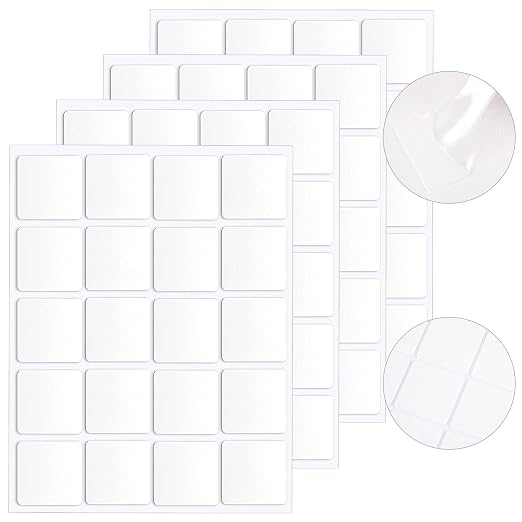 JANYUN 140 Pcs Double Sided Sticky Dots, 40 mm Square Putty Sticky Tack | Clear by JANYUN