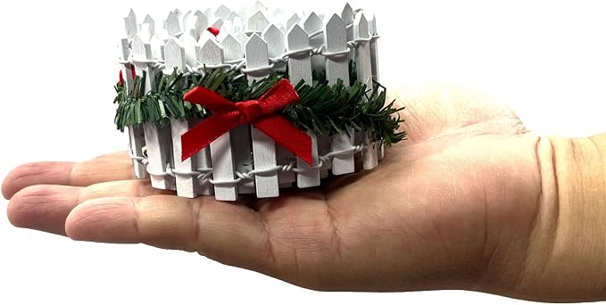 35 Inches Mini Fairy Garden Fence DIY Christmas Small Wood Decorative Picket - Image 2