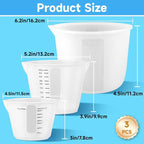 Gartful Silicone Resin Cups Set, Large Silicone Mixing Bowl - Image 2