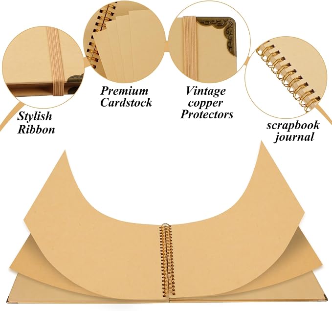 Joyberg Scrapbook 80 Pages, Scrapbooking Supplies 11 x 11 In, Scrapbook Album - Image 4