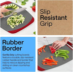GORILLA GRIP BPA-Free Reversible Kitchen Cutting Board Set of 3, US Designed - Image 3