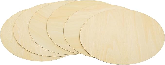 Unfinished Wood Oval Slices for Crafts, 150 * 100 * 2mm - Image 3