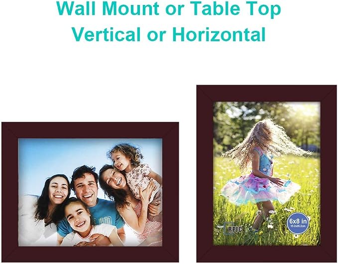RPJC 6x8 inch Picture Frame Made of Solid Wood and High Definition Glass - Image 5
