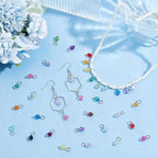 PH PandaHall 110pcs 22 Colors Crystal Bead Charms, 5mm Crystal Dangle Charm - Image 5