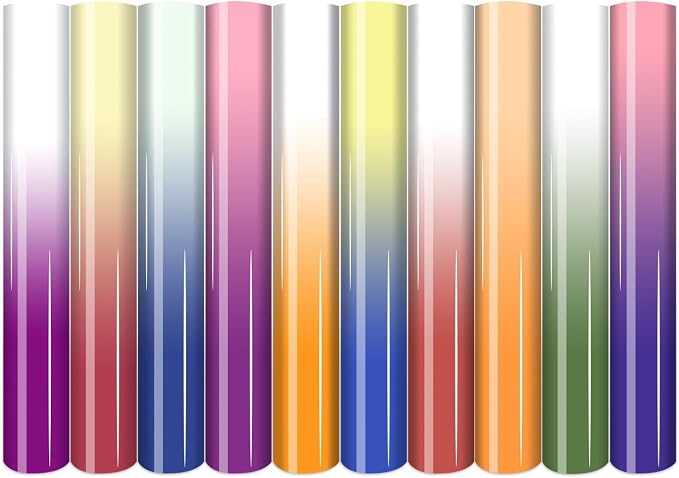 HTVSTD Color Change HTV Heat Transfer Vinyl 10Sheets 12×10in Iron on Vinyl | by CraftingEveryday