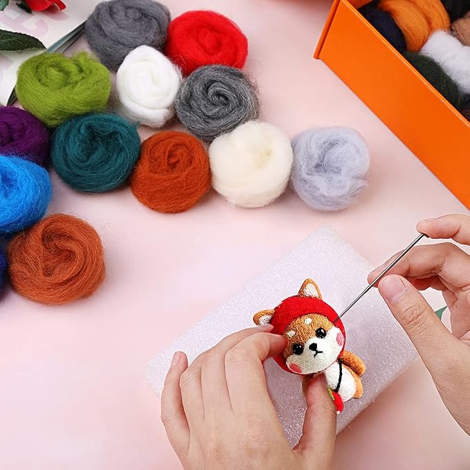 Mayboos 30 Colors Wool Roving for Needle Felting, Needle Felting Wool, DIY Wool - Image 5