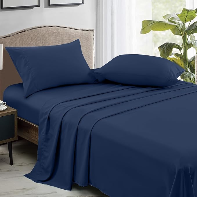 FreshCulture Full Flat Sheets Only, Soft Microfiber Bedding Sheets - Image 3