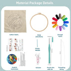 DIY Punch Needle Kits for Beginners Abstract Praying Angel Girl Pattern Printed - Image 3