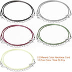 Paxcoo 50Pcs Necklace Cord - Image 3