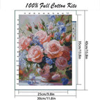 Flowers Stamped Cross Stitch Kits Cross Stitch Patterns, Dimensions Cross - Image 2