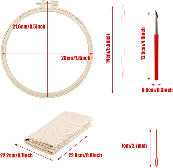 Allazone 3 Set Punch Needle Embroidery Kits, Punch Needle Kits - Image 2