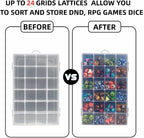 3 Pack DND Dice Storage Box Each 24 Grids Polyhedral Dice Organizer - Image 4