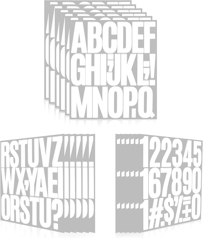Letter Stickers, Mailbox Numbers, 3 Inch Waterproof Vinyl Alphabet | 3 Inch by Llewyn