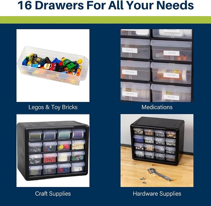 Akro-Mils 16-Drawer Plastic Drawer Storage Cabinet - Image 5