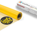 VinylRus Yellow Puff Vinyl Heat Transfer -12” x 6ft Puffy 3D Iron on Vinyl by VinylRus