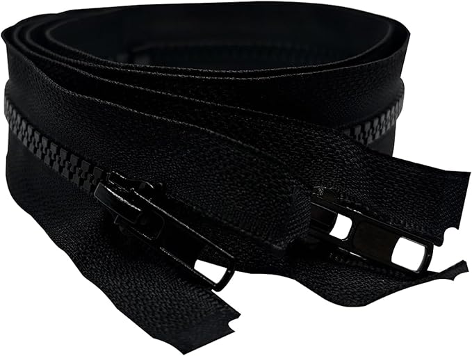 ANPURZII 2PCS #5 14 Inch Black Separating Jacket Zippers - Image 2