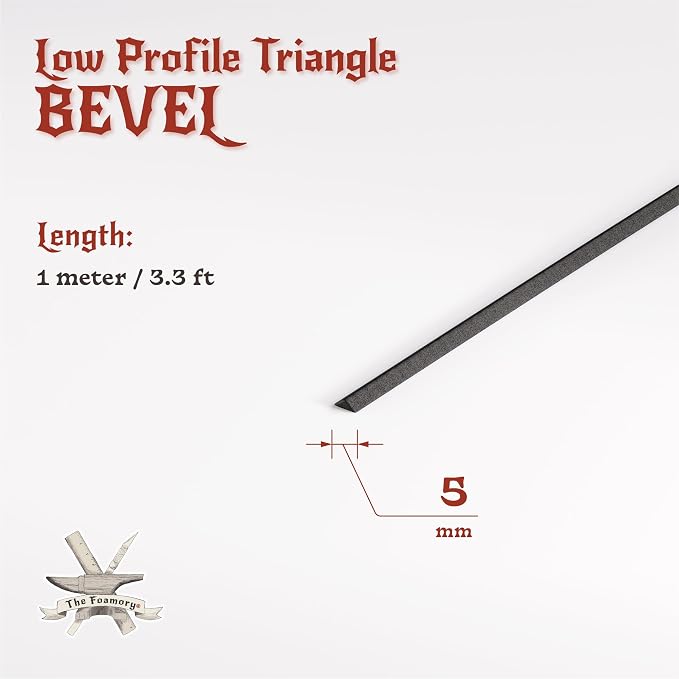 The Foamory's Instant Edge EVA Foam Bevel. Pre Cut Low Profile Triangle 3 Pack - Image 3