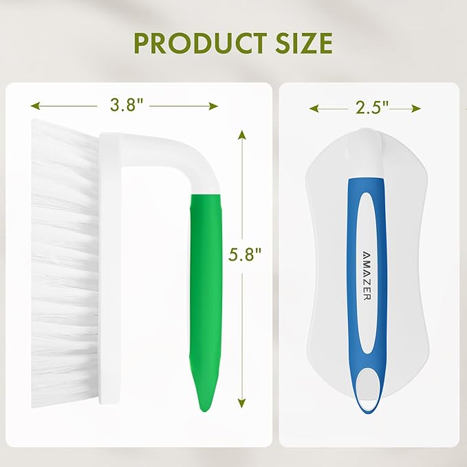 Amazer Scrub Brush for Cleaning Comfort Grip Shower Scrubber Flexible Stiff - Image 2