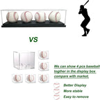 Baseball Display Case for 4 Pack in one, Baseball Holders for Balls Display - Image 3