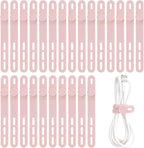 Oligei 25 Pcs Silicone Cable Ties, Cable Ties Reusable, High Elasticity Cord by Oligei