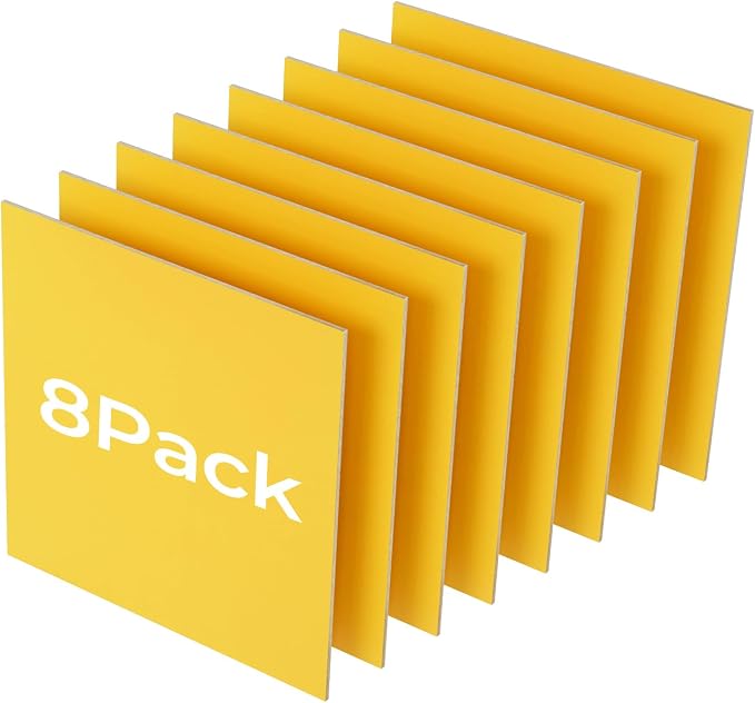 8 Pack Yellow Basswood for Laser Cutting, for Laser Engraving, DIY Craft Wood & by Creatorally