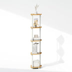 Furinno Turn-N-Tube Storage Shelves, 5-Tier Book Shelf, Corner Shelf, Toolless - Image 8
