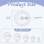 Imeepa 5PCS Clear Acrylic Circle Template Rulers - Image 2