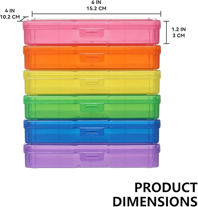 novelinks 6 Pcs 4"x6" Plastic Photo Storage Boxes - Image 2