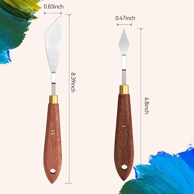 2 Pieces Palette Knife Set Stainless Steel Spatula palette knife - Image 6