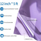 VINYL FROG Light Purple Metallic Foil Heat Transfer Vinyl Roll 12" x5ft Light - Image 2