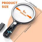 Magnifying Glass with Light Large 5" Lens, Handheld Illuminated Lighted - Image 3
