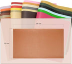 ZIIYAN 24 Pieces 8"x13.4" Colored Faux PU Leather Sheets Upholstery Crafts - Image 2